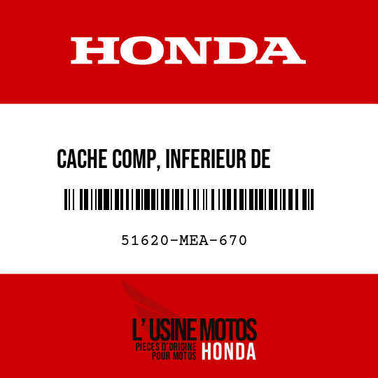 image de 51620-MEA-670 CACHE COMP, INFERIEUR DE     FOURCHE AV D