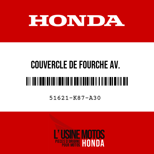 image de 51621-K87-A30 COUVERCLE DE FOURCHE AV.