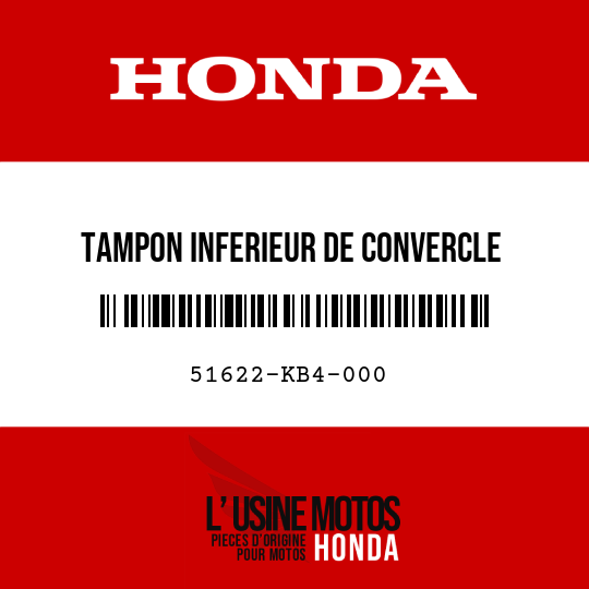 image de 51622-KB4-000 TAMPON INFERIEUR DE CONVERCLE FOURCHE AV