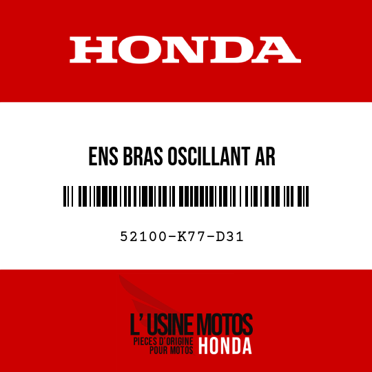 image de 52100-K77-D31 ENS BRAS OSCILLANT AR