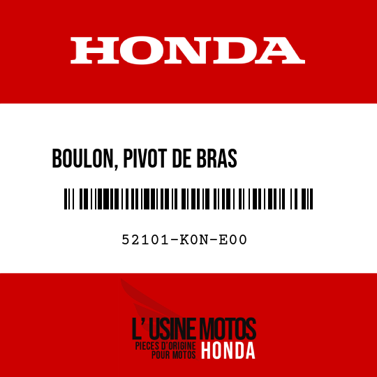 image de 52101-K0N-E00 BOULON, PIVOT DE BRAS         OSCILLANT