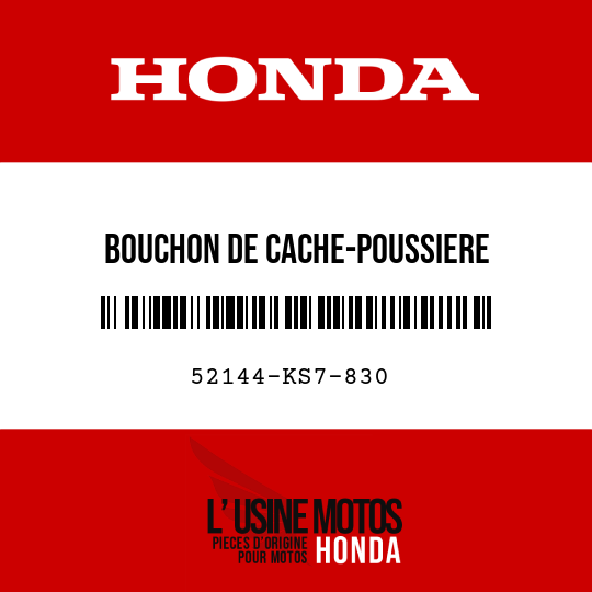 image de 52144-KS7-830 BOUCHON DE CACHE-POUSSIERE