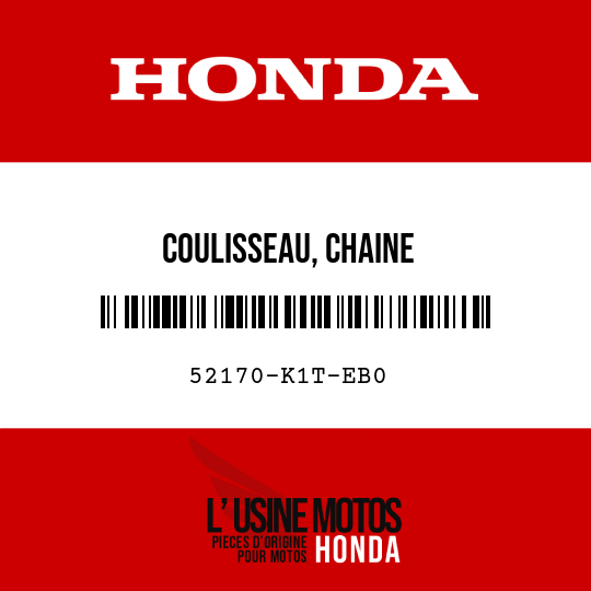 image de 52170-K1T-EB0 COULISSEAU, CHAINE