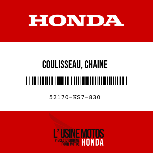 image de 52170-KS7-830 COULISSEAU, CHAINE