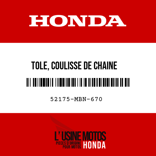 image de 52175-MBN-670 TOLE, COULISSE DE CHAINE