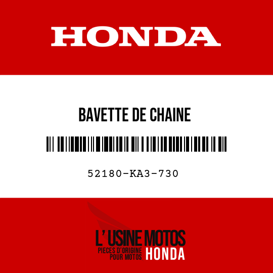 image de 52180-KA3-730 BAVETTE DE CHAINE