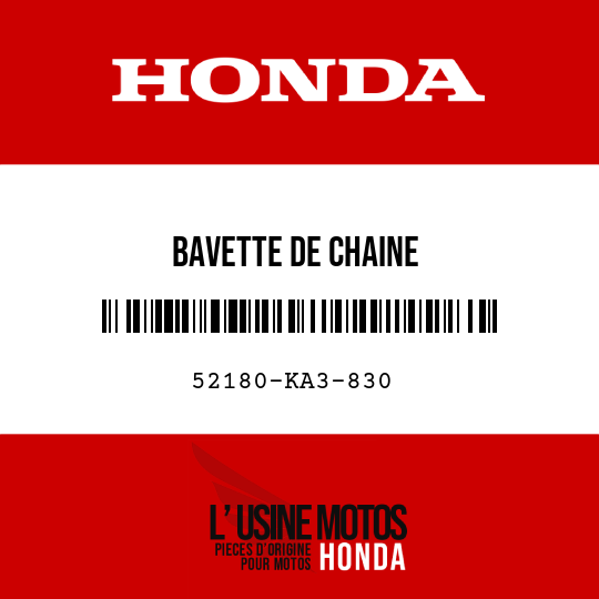 image de 52180-KA3-830 BAVETTE DE CHAINE