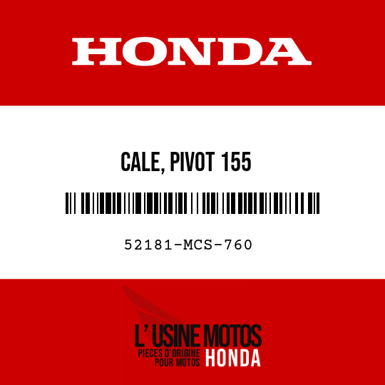 image de 52181-MCS-760 CALE, PIVOT 155
