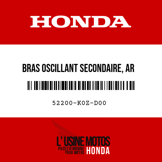image de 52200-K0Z-D00 BRAS OSCILLANT SECONDAIRE, AR
