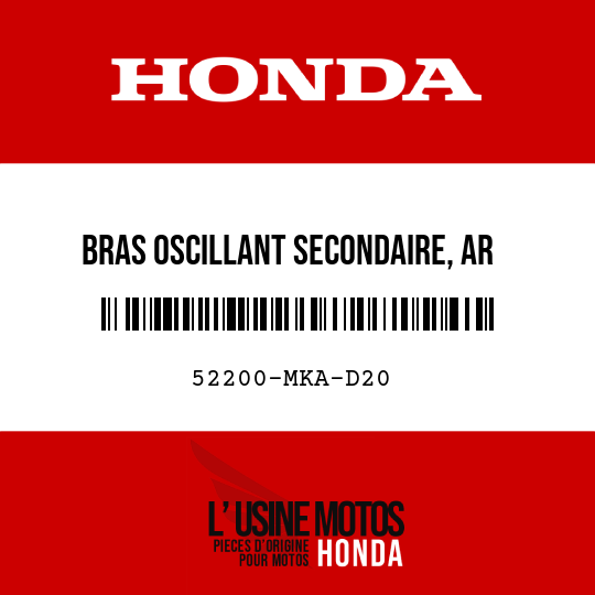 image de 52200-MKA-D20 BRAS OSCILLANT SECONDAIRE, AR
