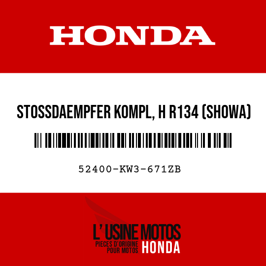 image de 52400-KW3-671ZB STOSSDAEMPFER KOMPL, H R134 (SHOWA) (R134 KAMPFROT)