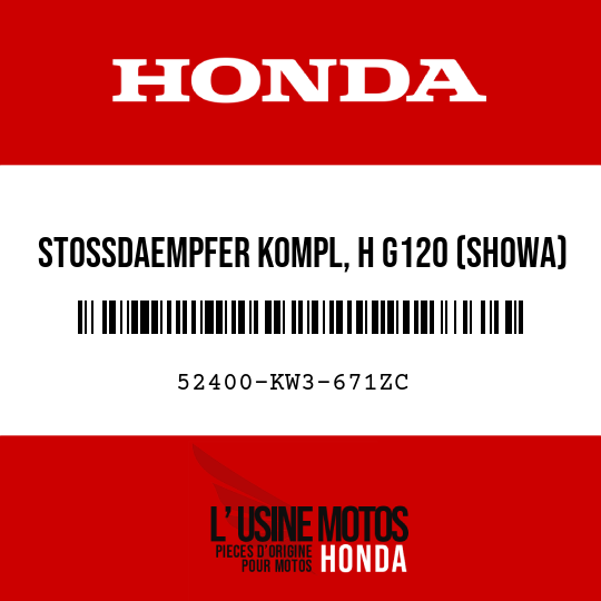 image de 52400-KW3-671ZC STOSSDAEMPFER KOMPL, H G120 (SHOWA) (G120 URBAN-GRUN)