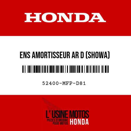 image de 52400-MFP-D81 ENS AMORTISSEUR AR D (SHOWA)