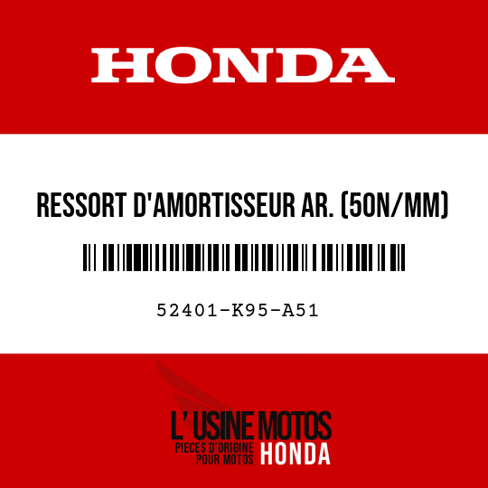 image de 52401-K95-A51 RESSORT D'AMORTISSEUR AR. (50N/MM)