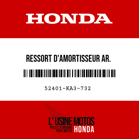 image de 52401-KA3-732 RESSORT D'AMORTISSEUR AR. (4.2KG/MM)
