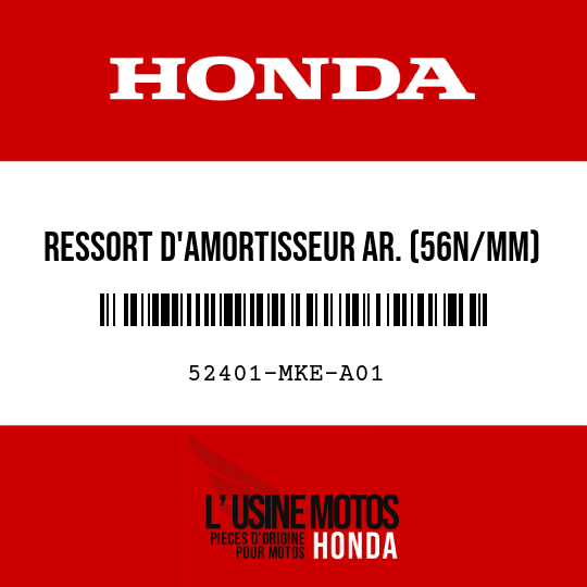 image de 52401-MKE-A01 RESSORT D'AMORTISSEUR AR. (56N/MM)