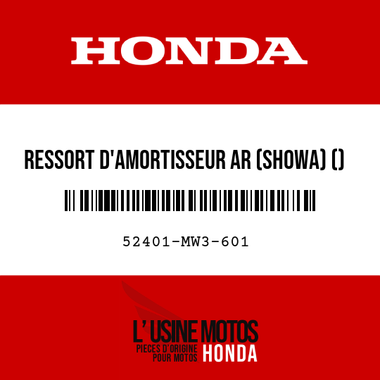 image de 52401-MW3-601 RESSORT D'AMORTISSEUR AR (SHOWA) ()