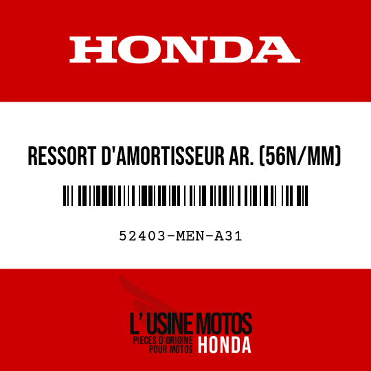 image de 52403-MEN-A31 RESSORT D'AMORTISSEUR AR. (56N/MM)