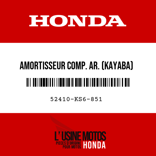 image de 52410-KS6-851 AMORTISSEUR COMP. AR. (KAYABA)