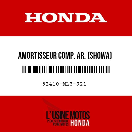 image de 52410-ML3-921 AMORTISSEUR COMP. AR. (SHOWA)