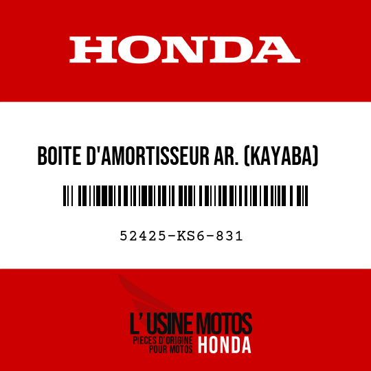 image de 52425-KS6-831 BOITE D'AMORTISSEUR AR. (KAYABA)
