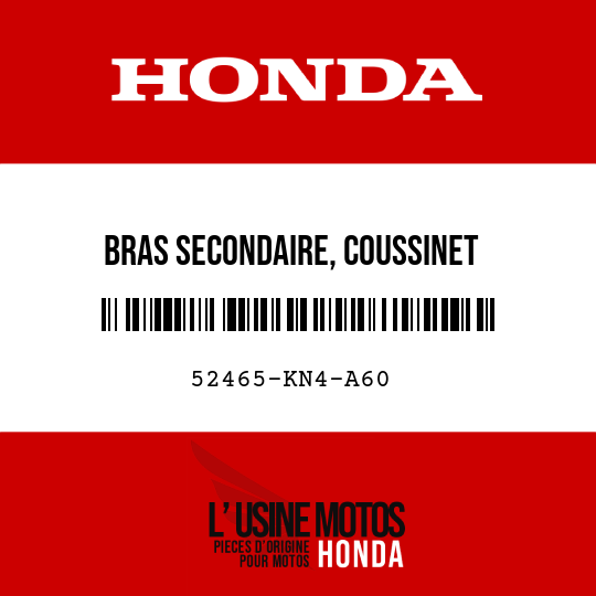 image de 52465-KN4-A60 BRAS SECONDAIRE, COUSSINET