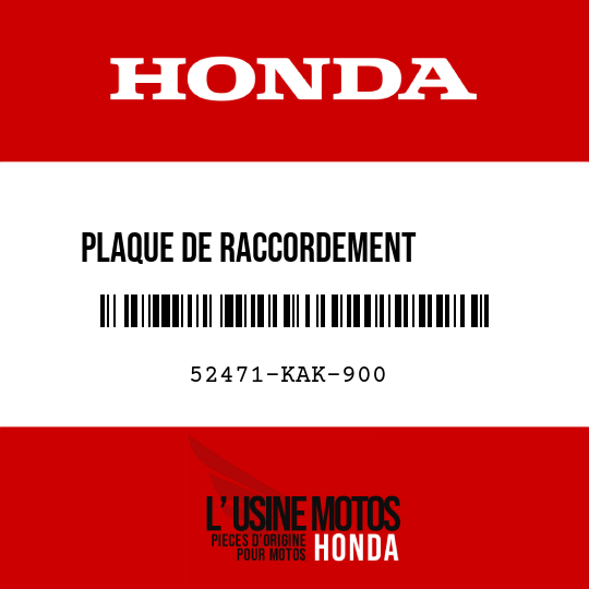 image de 52471-KAK-900 PLAQUE DE RACCORDEMENT        D'AMORTISSEUR