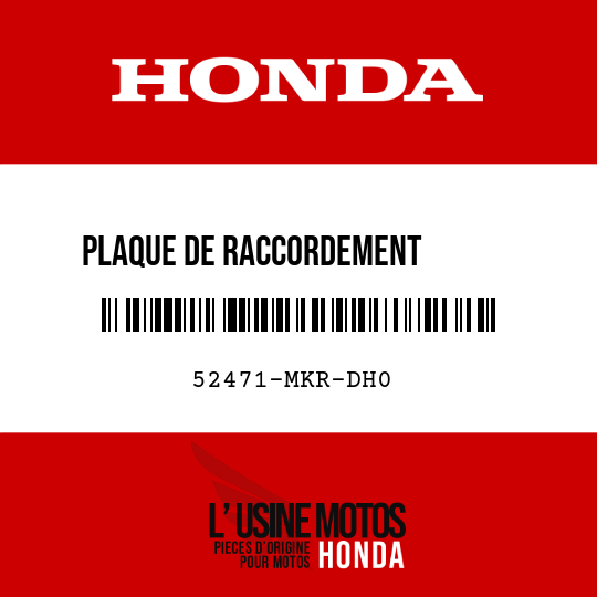 image de 52471-MKR-DH0 PLAQUE DE RACCORDEMENT        D'AMORTISSEUR