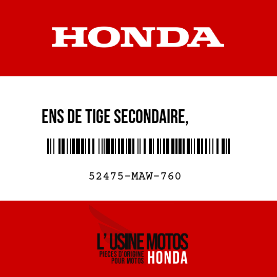 image de 52475-MAW-760 ENS DE TIGE SECONDAIRE,      COUSSIN CONNEXION