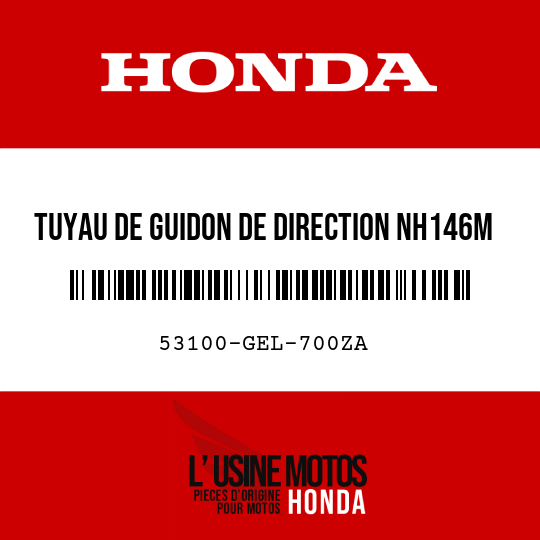 image de 53100-GEL-700ZA TUYAU DE GUIDON DE DIRECTION NH146M 