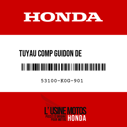image de 53100-K0G-901 TUYAU COMP GUIDON DE         DIRECTION