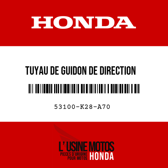 image de 53100-K28-A70 TUYAU DE GUIDON DE DIRECTION