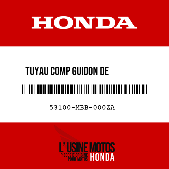 image de 53100-MBB-000ZA TUYAU COMP GUIDON DE         DIRECTION D NH181M