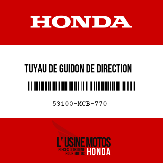 image de 53100-MCB-770 TUYAU DE GUIDON DE DIRECTION