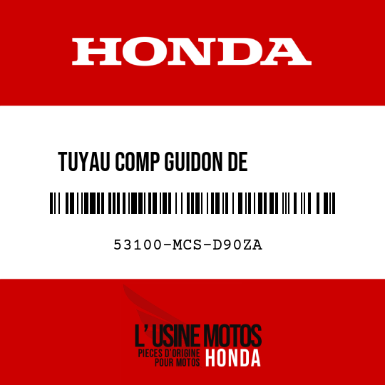 image de 53100-MCS-D90ZA TUYAU COMP GUIDON DE         DIRECTION D NH295M