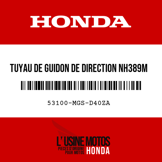 image de 53100-MGS-D40ZA TUYAU DE GUIDON DE DIRECTION NH389M