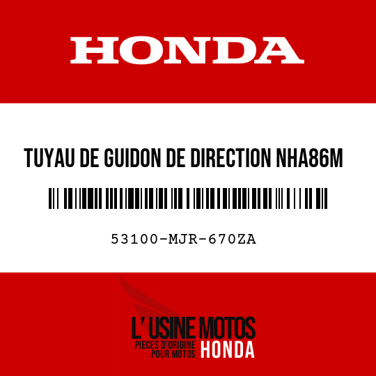image de 53100-MJR-670ZA TUYAU DE GUIDON DE DIRECTION NHA86M