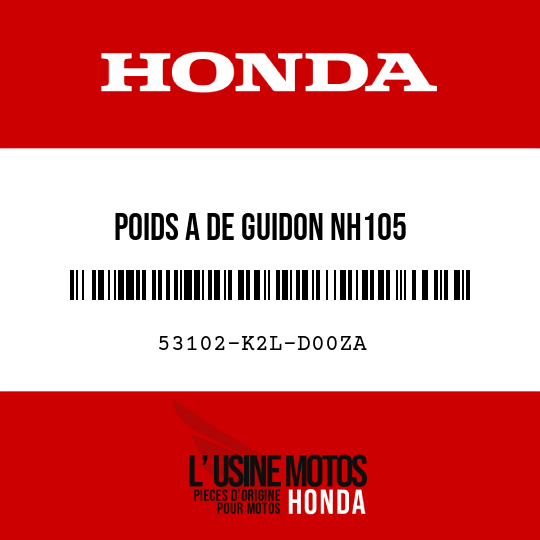 image de 53102-K2L-D00ZA POIDS A DE GUIDON NH105