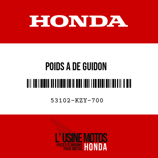 image de 53102-KZY-700 POIDS A DE GUIDON