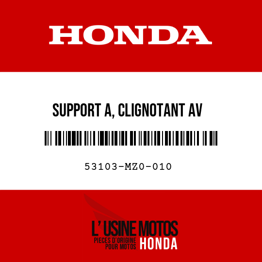 image de 53103-MZ0-010 SUPPORT A, CLIGNOTANT AV