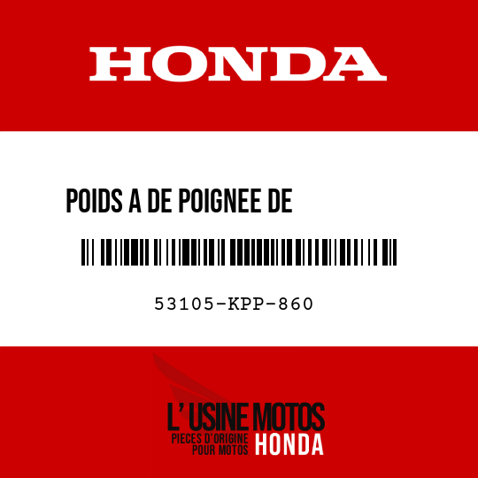 image de 53105-KPP-860 POIDS A DE POIGNEE DE         DIRECTION