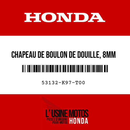 image de 53132-K97-T00 CHAPEAU DE BOULON DE DOUILLE, 8MM
