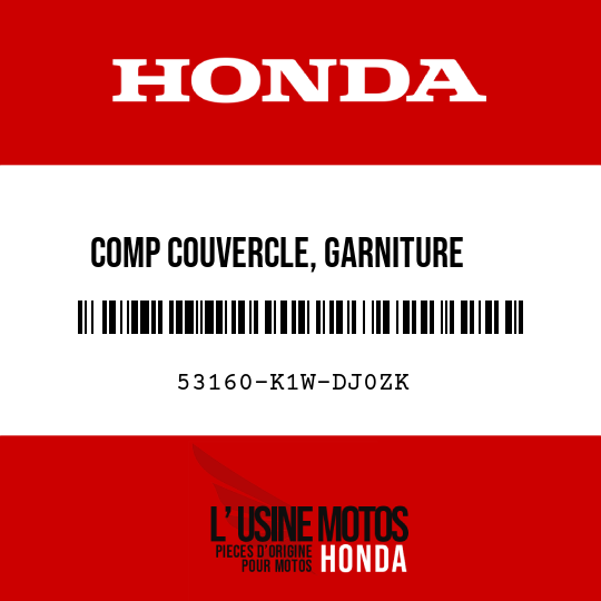 image de 53160-K1W-DJ0ZK COMP COUVERCLE, GARNITURE    POIGNEE NHC95P