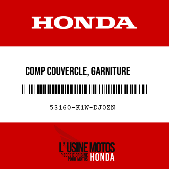 image de 53160-K1W-DJ0ZN COMP COUVERCLE, GARNITURE    POIGNEE NHC61P