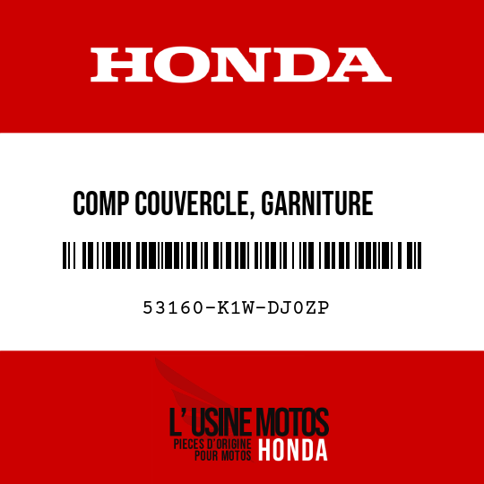 image de 53160-K1W-DJ0ZP COMP COUVERCLE, GARNITURE    POIGNEE NHB44P