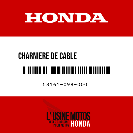 image de 53161-098-000 CHARNIERE DE CABLE            ACCELERATEUR