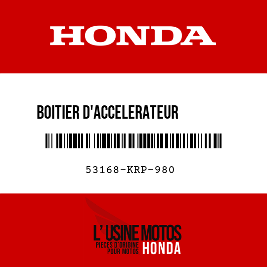 image de 53168-KRP-980 BOITIER D'ACCELERATEUR INFERIEUR