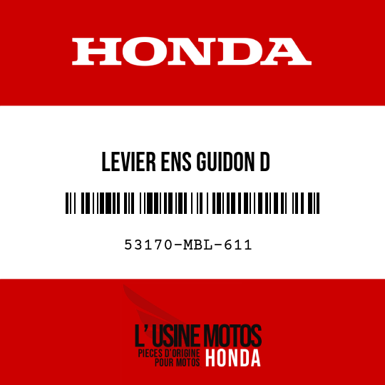 image de 53170-MBL-611 LEVIER ENS GUIDON D