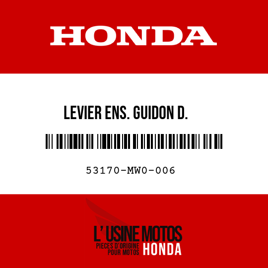 image de 53170-MW0-006 LEVIER ENS. GUIDON D.