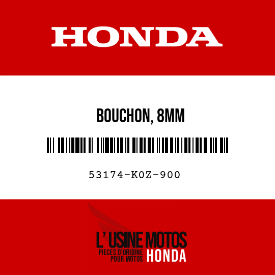 image de 53174-K0Z-900 BOUCHON, 8MM